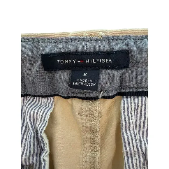 Tommy Hilfiger Tan Stretch Chino Pants Cotton Blend Sz 8 EUC - Picture 6 of 8